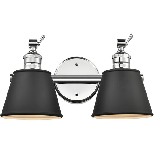 Layne 2 Light 15.75 inch Chrome Vanity Light Wall Light
